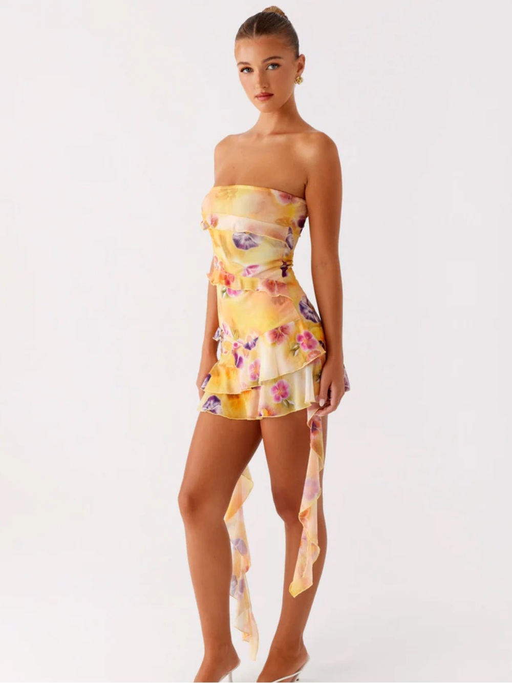 Peppermayo Floral Ruffle Mini Dress NWT